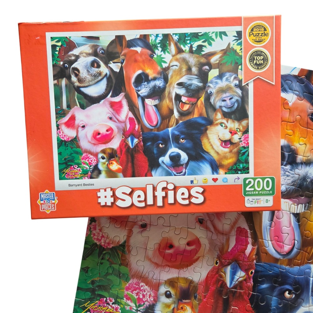 MasterKids Pieces #Selfies Barnyard Besties 200 Piece Jigsaw Puzzle 2018
